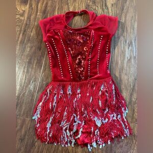 Weissman red small child leotard